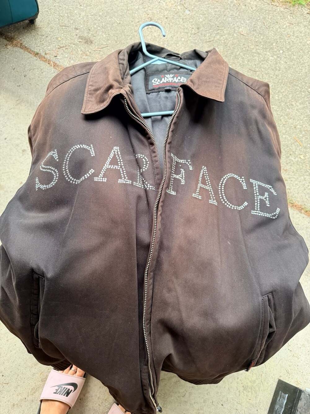 Scarface Clothing Co. Tony Montana Rhinestone Graphic Jacket